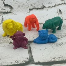 Tootsie Toys Rubber Animal Figures Safari Zoo Lion Rhino Gorilla #3 - £9.34 GBP
