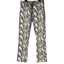 Urban Outfitters Pants Snakeskin Pattern Stretch Women SZ 4 Black Tan High Rise - £12.38 GBP