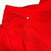 Eileen Fisher Woman Red Denim Jeans Organic Cotton Ankle Pants Womens 18 W - $27.99