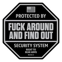 FAFO Magnet - FAFO Security Sign Warning | Protected by Fuck Around and ... - £18.77 GBP