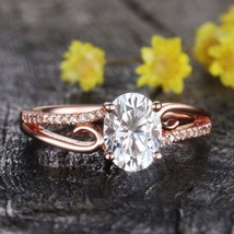 2.15Ct Lab Created VVS1/D Diamond Solitaire Engagement Ring 14K Rose Gold FN - £72.21 GBP