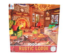 Rustic Lodge 1000 Pcs Jigsaw Puzzle Hand Crafted Bright Colors Made USA Complete - $9.72
