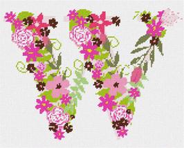 Pepita Needlepoint kit: The Letter W Flowering, 13&quot; x 10&quot; - $50.00+