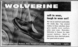 1958 Print Ad Wolverine Triple Tanned Leather Shoes Rockford,MI - £6.86 GBP