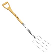 Pitchfork For Gardening Heavy Duty Digging Fork With D-Handle 43 Inch 4-Tine Spa - £95.11 GBP
