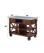 Kailey Kitchen Cart, Antique Oak Finish - $2,279.10 CAD