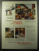 1953 Pan American Airlines Ad - Wedding anniversary in Paris - £14.44 GBP