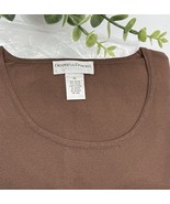 Drapers &amp; Damons Brown Sleeveless Tank Top Size PL Rayon Nylon Stretch K... - $20.55