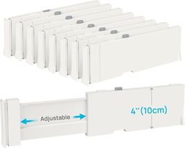 Durable Adjustable Drawer Dividers - 4" High Organizers for Multi-Purpos... - $63.31