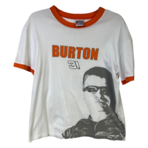 Jeff Burton Chase Authentics Womens Graphic T-Shirt Multicolor Cotton Nascar L - £27.65 GBP