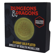 Dungeons &amp; Dragons 24k Gold Plated Medallion - £41.94 GBP