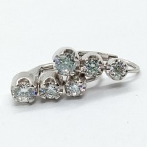 0.50CT Künstlicher Diamant Brisuren Ohrringe Vergoldet 3 Past Geschenk Zukunft - £141.08 GBP