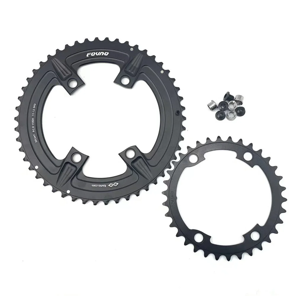 FOVNO 110BCD Chainring Road Bike 4-claws 50-34T 2x11 12speed Double Chainwheel f - £108.89 GBP