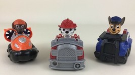 Paw Patrol Rescue Racers Chase Marshall Fire Truck Zuma Hovercraft Spin ... - $14.80