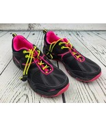 Womens Size 7 Sneakers Black Pink Yellow - $20.19