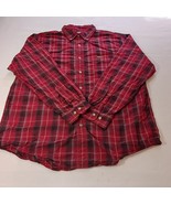 Carhartt Shirt Men&#39;s Large Red Plaid Cotton Long Sleeve Button S192 DKR ... - $16.62