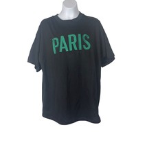 And Now This Mens Fashion T Shirt Size Small Black Short Sleeve Paris - $13.49