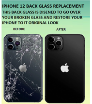 iPhone 12 Broken Cracked Rear Glass This IS DESINED TO GO OVER  BROCKEN ... - $361.57 MXN