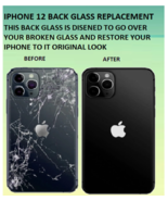iPhone 12 Broken Cracked Rear Glass This IS DESINED TO GO OVER  BROCKEN GLASS - $19.48