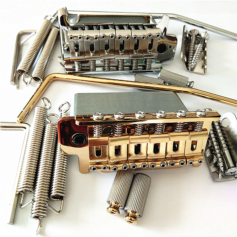 6 Strings Electric Guitar Double Wave Bridge With Tremolo Bar Chrome Blo... - $29.90+