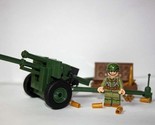 Minifigure Custom Toy US American WW2 Anti-Tank artillery Gun Army set with - £12.61 GBP