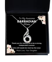 Barbadian Mom Necklace Gifts - To My Awesome Mom - Phoenix Pendant Jewelry  - £39.27 GBP