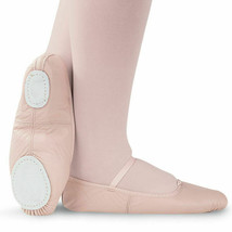 Capezio CG2002C Pink Child 2.5 (Fits 1.5) Wide Leather Split Sole Ballet Shoe - £13.51 GBP