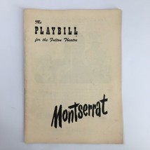 1949 Playbill Fulton Theatre Emlyn Williams in Montserrat by Lilliam Helman - £37.22 GBP
