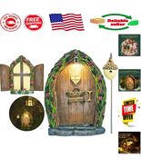 Magical Fairy Door Set with Light and Birdhouse - Perfect for Garden Won... - $1,033.75 MXN
