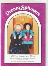 Dream Spinners Pattern #122 Jacob &amp; Eliza 30&quot; Dolls &amp; Clothing 26&quot; Quilt... - $6.79