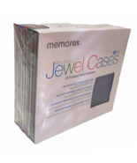 Memorex Slim Jewel Cases Multi Color 10 Pack New In Package DVDs CDs - $176.38 MXN