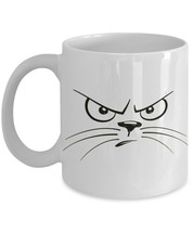 Grumpy Cat Mug &quot;Angry Cat Face Coffee Mug&quot; Funny Cat Mugs For A Cat Mom or Cat D - £11.92 GBP
