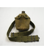 Vintage 1943 WW2 Era Army Belt &amp; Canteen Attachement A.G.M Co. 1-s - €67,54 EUR