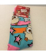 NEW Angy Birds Samantha Unisex Crew Socks Size 6-13 - $13.48 CAD