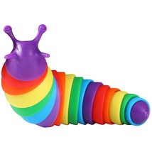 Keep Your Kids Entertained with Our Rainbow Color Slug Fidget Toy - £7.31 GBP