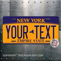 New York YOUR TEXT Custom Vanity Personalized Aluminum License Plate Tag NEW - £15.49 GBP