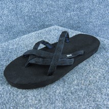 Teva  Women Flip Flop Sandal Shoes Black Synthetic Size 7 Medium - £19.39 GBP