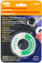 Non Electrical Repair SOLDER 50% TIN 50% LEAD 1/8&quot; 4 oz Alpha Fry 33505 - £19.17 GBP