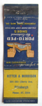 Ritter &amp; Morrison Shoes - Pittsburgh, Pennsylvania 20 Strike Matchbook Cover PA - £1.37 GBP