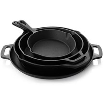 12-Piece Cast Iron Cookware set with Dutch Oven Frying Pan Skillet and Pizza Pan - £156.08 GBP