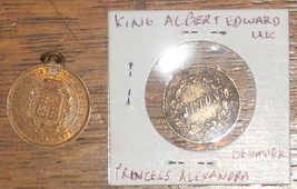 1902 KING ALBERT EDWARD PRINCESS ALEXANDRA GERMAN BRITAIN JETON MEDAL CO... - $36.24