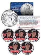 Lot Of 5 Kevin Harvick Colorized Georgia Quarters Us Coin Licensed 2014 Champion - $12.16