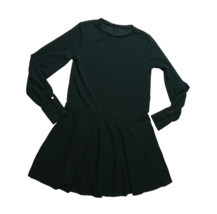 Zara Basic Women’s Small Dark Green Drop Waist Soft Relaxed Fit Dress - £12.42 GBP