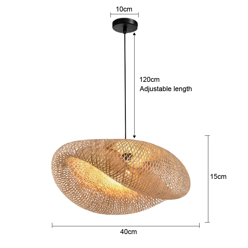Chinese Style Chandelier Zen Tea Room Lamp  Chinese Restaurant Creative Bamboo W - £203.67 GBP