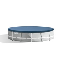 INTEX Round Metal Frame Pool Cover, Blue, 15 ft - $41.99