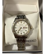Seiko Mens Quartz Two-Tone Day/Date Wristwatch - $275.00