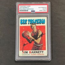 1971-72 Topps Basketball #104 Jim Barnett Signed Card AUTO PSA Slabbed W... - £47.95 GBP