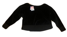 Joy Lab Black Velvet Size Medium Long Sleeve Relaxed Fit  - £12.42 GBP