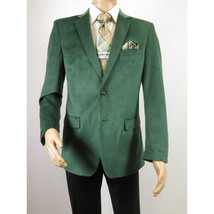 Mens BASSIRI Velvet Sports Coat Grammy Award, LEONARDI J1042 Hunter Green image 3