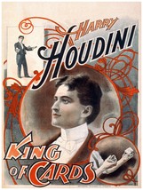 8023.Harry houdini.king of cards.picture of woman.POSTER.Magician art wa... - £13.44 GBP+